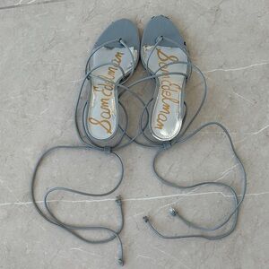 Sam Edelman Light Blue Lace-Up Sandals